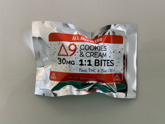 Delta 9/CBD Cookies and Cream Chocolate Bites 15mg (Copy)