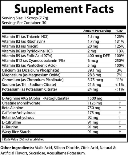 Enhanced Pre-Workout Wicked Watermelon